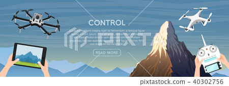 Modern air drones for card and remote control.... - Stock Illustration ...