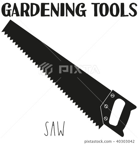 Black and white saw silhouette 40303042