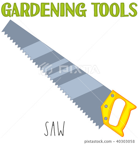 Bright colorful cartoon saw 40303058