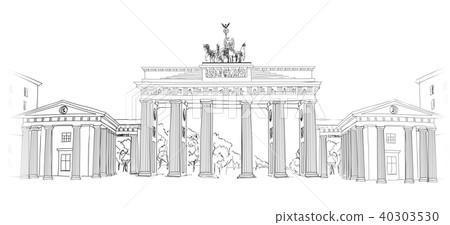 Travel Germany sign Berlin city Brandenburger gate 40303530