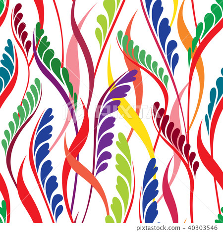 Floral seamless pattern. Ornamental Leaves Floral seamless pattern. Ornamental Leaves 40303546