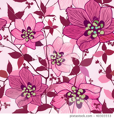Floral seamless pattern Flower background Floral seamless pattern Flower background 40303553
