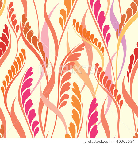 Floral seamless pattern. Ornamental Leaves Floral seamless pattern. Ornamental Leaves 40303554