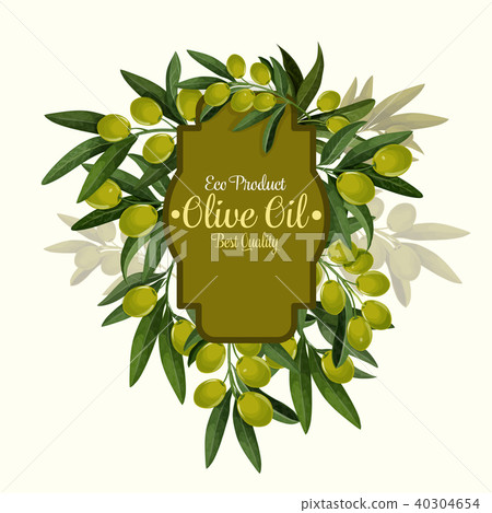 Vector olives poster for extra virgin olive oil Vector olives poster for extra virgin olive oil 40304654