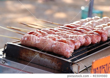 sausages at street food 40304980