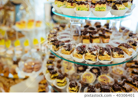 Good exquisite buffet table at a solemn event Good exquisite buffet table at a solemn event 40306401