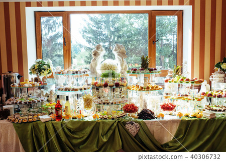Good exquisite buffet table at a solemn event 40306732