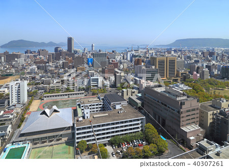 Takamatsu city and Seto Inland Sea (prefecture Takamatsu Taka, Takamatsu City Hall, Sunport Takamatsu, Ogijima, Yajima) Takamatsu city and Seto Inland Sea (prefecture Takamatsu Taka, Takamatsu City Hall, Sunport Takamatsu, Ogijima, Yajima) 40307261