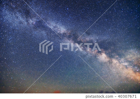 fantastic winter meteor shower and the snow-capped mountains fantastic winter meteor shower and the snow-capped mountains 40307671