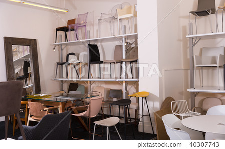 Variety of chairs in store 40307743