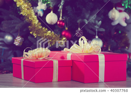 Red Christmas gift boxes Red Christmas gift boxes 40307768