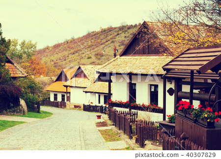 Ideal tourist hungarian village Holloko 40307829