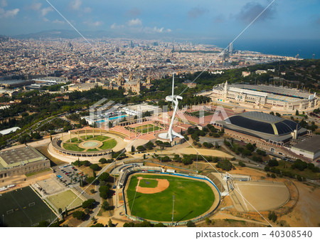 Aerial view of Sports Complex in Barcelona 40308540