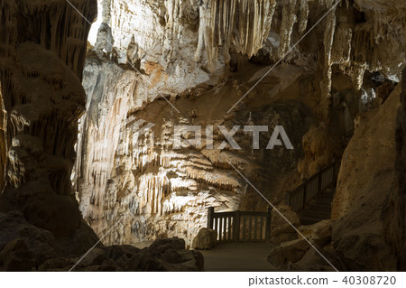 Image of illuminated view of Grotte des Demoiselles in France Image of illuminated view of Grotte des Demoiselles in France 40308720