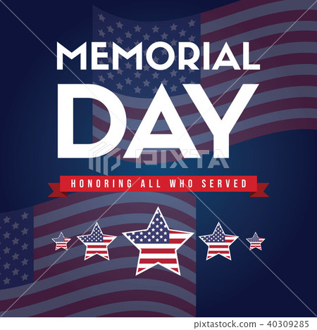 Happy memorial day greeting card Happy memorial day greeting card 40309285