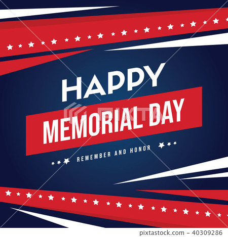 Happy memorial day background card Happy memorial day background card 40309286