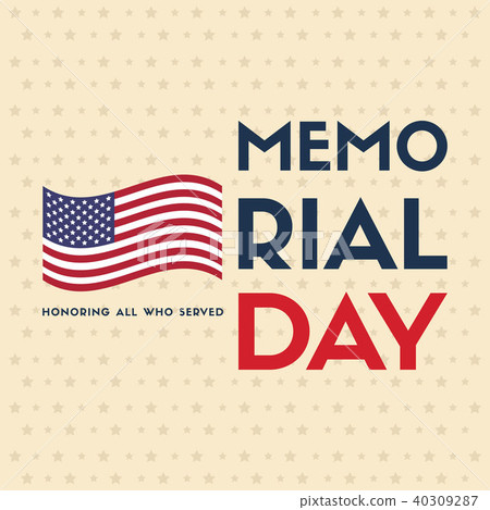 Happy memorial day background card 40309287