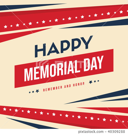 Happy memorial day background card Happy memorial day background card 40309288