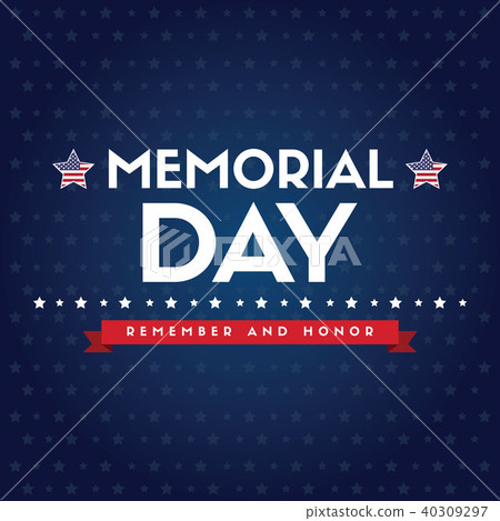 Happy memorial day background card 40309297