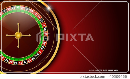 Casino roulette wheel isolated on red background Casino roulette wheel isolated on red background 40309466