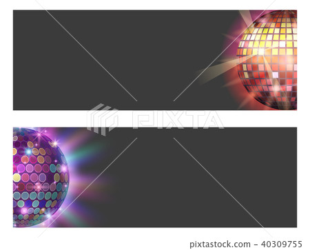 Disco ball discotheque card music party night club dance equipment vector illustration. Disco ball discotheque card music party night club dance equipment vector illustration. 40309755
