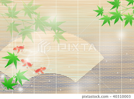 Cool blue foliage and goldfish sum image 40310003