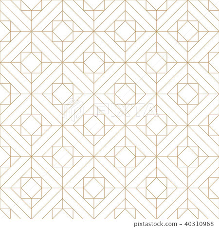 Gold geometric pattern vector. Oriental line Gold geometric pattern vector. Oriental line 40310968