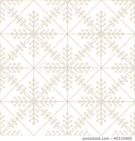Gold oriental pattern vector. Geometric line Gold oriental pattern vector. Geometric line 40310969