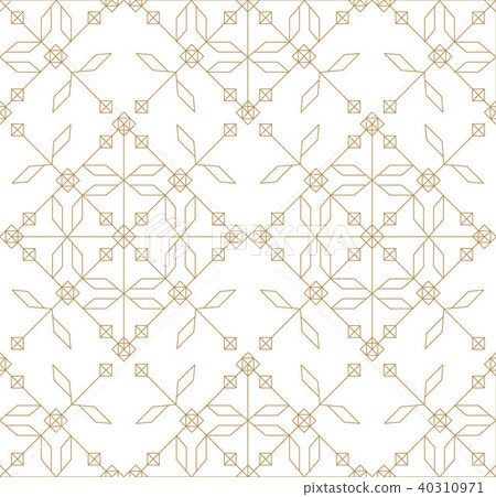 Japanese pattern vector. Gold geometric background Japanese pattern vector. Gold geometric background 40310971
