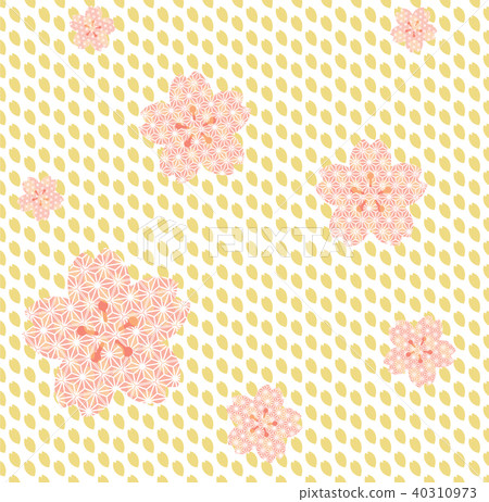 Cherry blossom pattern vector. Pink flower 40310973