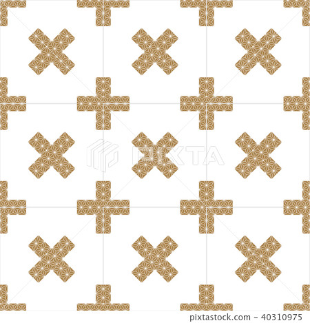Gold Japanese pattern vector. Hexagon background. Gold Japanese pattern vector. Hexagon background. 40310975