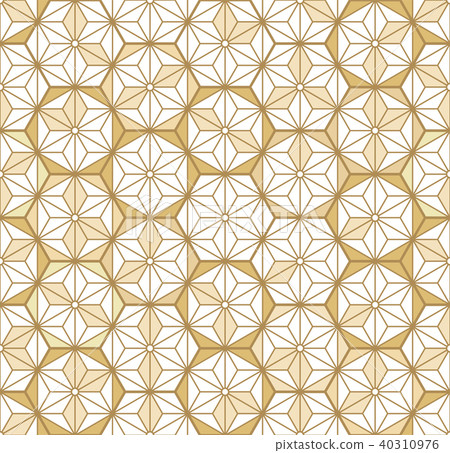 Gold Japanese style pattern vector. Oriental icons Gold Japanese style pattern vector. Oriental icons 40310976