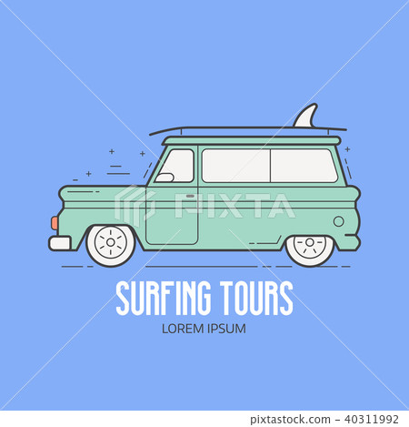Surfing Tours Travel Logotype 40311992