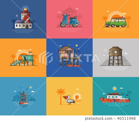 Summer Sea Vacation Scenes and Cards Summer Sea Vacation Scenes and Cards 40311998