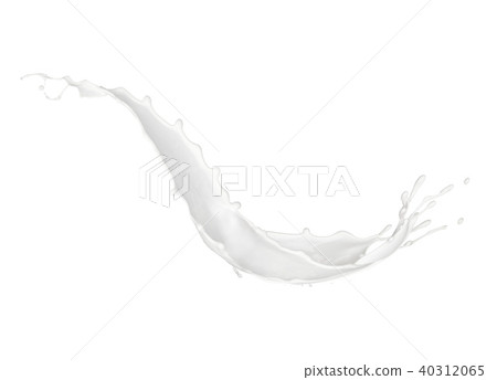 Abstract splash of milk isolated on white 40312065