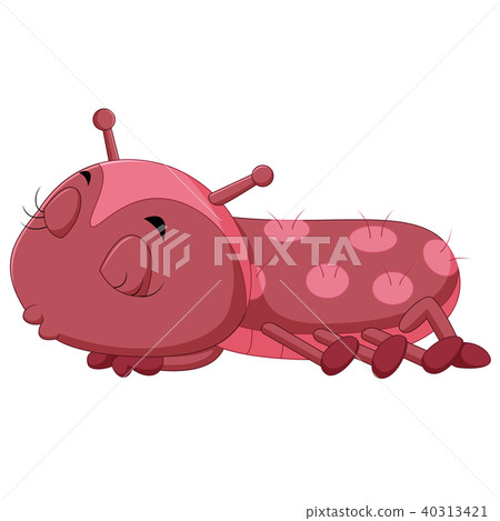 a red caterpillar cartoon a red caterpillar cartoon 40313421