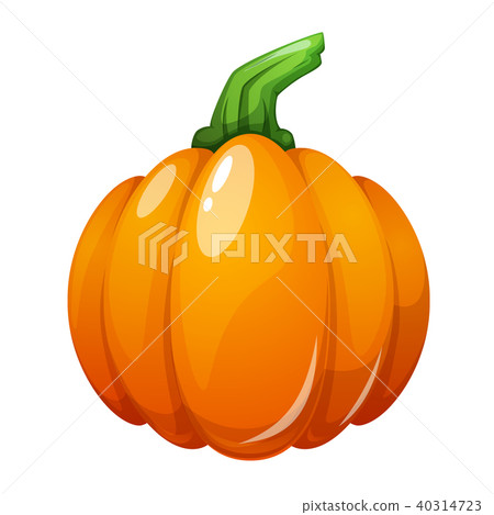 Cartoon pumpkin illustration on the white background. 40314723