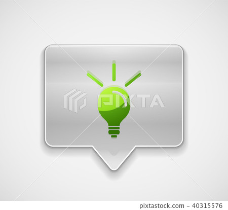 Light bulb, new idea concept web button 40315576