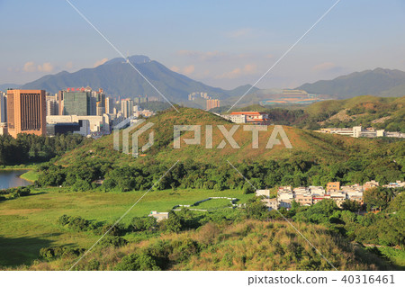 China's Shenzhen city from hong kong view China's Shenzhen city from hong kong view 40316461