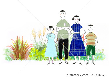 Family exploring rural road Family exploring rural road 40316679