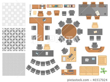 Office workplace elements - set of modern vector objects Office workplace elements - set of modern vector objects 40317024