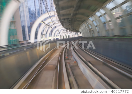 train moving rail tunnel with moderate motion train moving rail tunnel with moderate motion 40317772