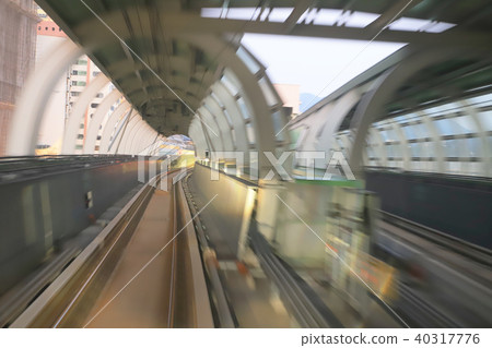 train moving rail tunnel with moderate motion train moving rail tunnel with moderate motion 40317776