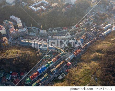 Top view of new modern houses in Vozdvizhenka district, Kiev, Ukraine Top view of new modern houses in Vozdvizhenka district, Kiev, Ukraine 40318005