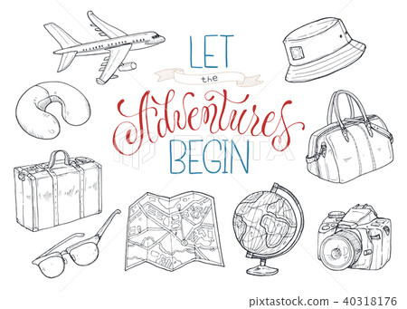 vector tourist objects 40318176