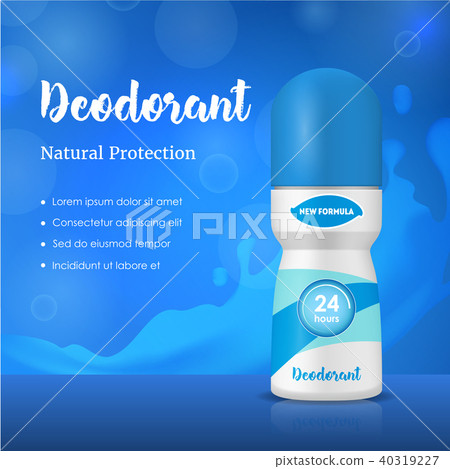 Realistic Detailed 3d Deodorant Composition Ads. Vector 40319227