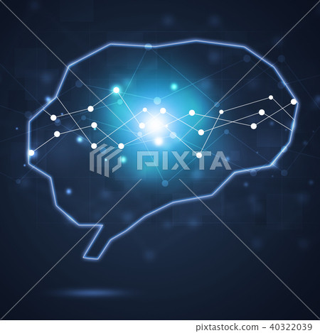 Human Brain Shape Business Concept Background Human Brain Shape Business Concept Background 40322039
