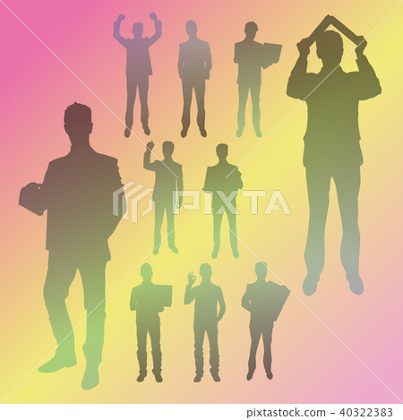Vector silhouettes of business people Vector silhouettes of business people 40322383