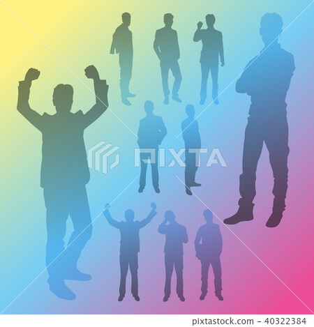 Vector silhouettes of business people Vector silhouettes of business people 40322384