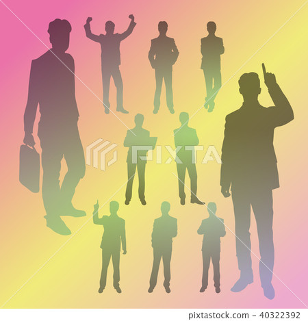 Vector silhouettes of business people Vector silhouettes of business people 40322392